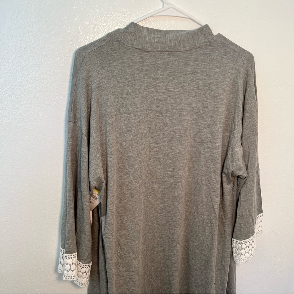 Angel Maternity Birthing and Nursing Robe Heather Gray - Picture 8 of 13